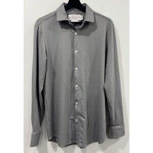 Mizzen Main Shirt Mens Large Trim Fit Gingham Check Spinnaker Stretch Button Up